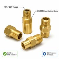 Conexiones Roscadas de Latón de Precisión CNC para Mecanizado por Electroerosión por Hilo, Acero Inoxidable C37700, BSPP, BSPT, UNF, Métricas, RoHS para OEM