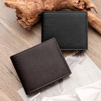 Nouveau portefeuille court pour homme en PU, style professionnel, avec plusieurs emplacements pour cartes et porte-monnaie à charnière