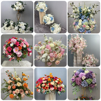 Boule de fleurs de mariage NIKA, boule de fleurs de cerisier blanches 5D, centre de table en fleurs de soie pour mariage