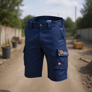 Pantalones Cortos Ttake, Estilo Regular, Azules, Talla L, Diseño con Bolsillos Tipo Cargo - Product Image 3