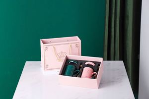 En Stock Nouveautés 2026 Magnifiques Bouquets Tasses à Eau en Céramique Coffret Cadeau pour Couple pour Maman Fête des Mères et Cadeau de Mariage - Product Image 4
