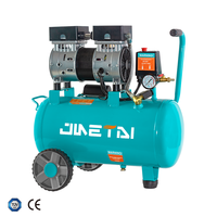 Compresseur d'air portable sans huile à piston silencieux de 550 W et 24 L pour le gonflage des pneus