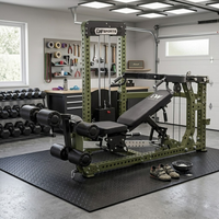 Station de musculation multifonctionnelle DW SPORTS pour la maison avec système de poulies réglable et cadre métallique pour un entraînement complet du corps