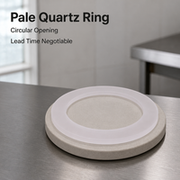 Bague en quartz semi-transparente pâle avec ouverture centrale et profil circulaire épais pour l'approvisionnement industriel personnalisé