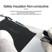 Tijeras Especiales de Cerámica Aisladas en Forma de U para Cortar Cables de Batería de Teléfono Móvil iPhone, Herramienta de Reparación