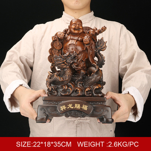 Statue de <span class=keywords><strong>bouddha</strong></span> de couleur en bois porte-bonheur, Offres Spéciales de <span class=keywords><strong>bouddha</strong></span> de sac d'<span class=keywords><strong>argent</strong></span> - Product Image 3