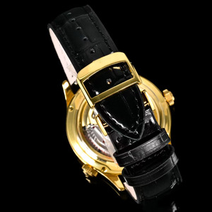 นาฬิกาข้อมือผู้ชายธุรกิจอเนกประสงค์ คุณภาพสูง หรูหรา คลาสสิก พร้อมหน้าปัดแสดงพลังงานสำรอง แสดงเวลาสองเขตเวลา และวันที่ - Product Image 5