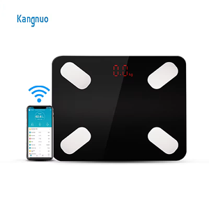 Умные электронные весы для ванной с Bluetooth, 180 кг/396 фунтов, с функцией измерения жира в организме, синие - Product Image 1