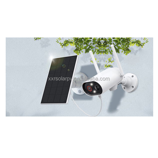 Waterproof IP66 6W 5V Solar Panel Photovoltaic Charging Security Monitoring with USB Type-C DC-port for Outdoor
