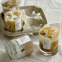 Individuelle Private Label Latte Matcha Eiswürfel Soja Lovely Art Kerzen-Geschenkbox Luxuriöse Kaffeegetränk-Duftkerzen