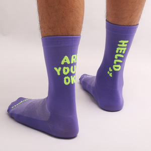 Calcetines Deportivos de Compresión Jacquard al por Mayor, Calcetines Atléticos con Logotipo Personalizado en la Parte Inferior, para Ciclismo, Running, Fútbol - Product Image 1