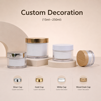 Pot à crème rechargeable PCR Eco 50g à double paroi, avec insert remplaçable, zéro déchet, soins durables de la peau, pot en plastique à marque privée