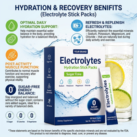 Rainwood Créatine Électrolyte Taurine en Poudre Sachets OEM Pré-Entraînement Hydratation Boisson Mixte