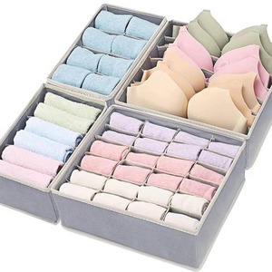 ชุดกล่องเก็บของแบบตาข่ายพับได้ 4 ชิ้น สำหรับเก็บถุงเท้า ชุดชั้นใน กางเกงใน แบบลิ้นชัก ช่วยจัดระเบียบเสื้อผ้าอย่างสะดวก - Product Image 2