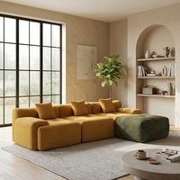 Canapé VANBOW sans assemblage requis, avec ottoman mobile, pour salon et chambre à coucher