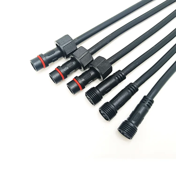 IP65 PVC 18 20 22 24 AWG זכר נקבה M12 2Pin 3Pin 4Pin 5Pin 6Pin מחבר עמיד למים