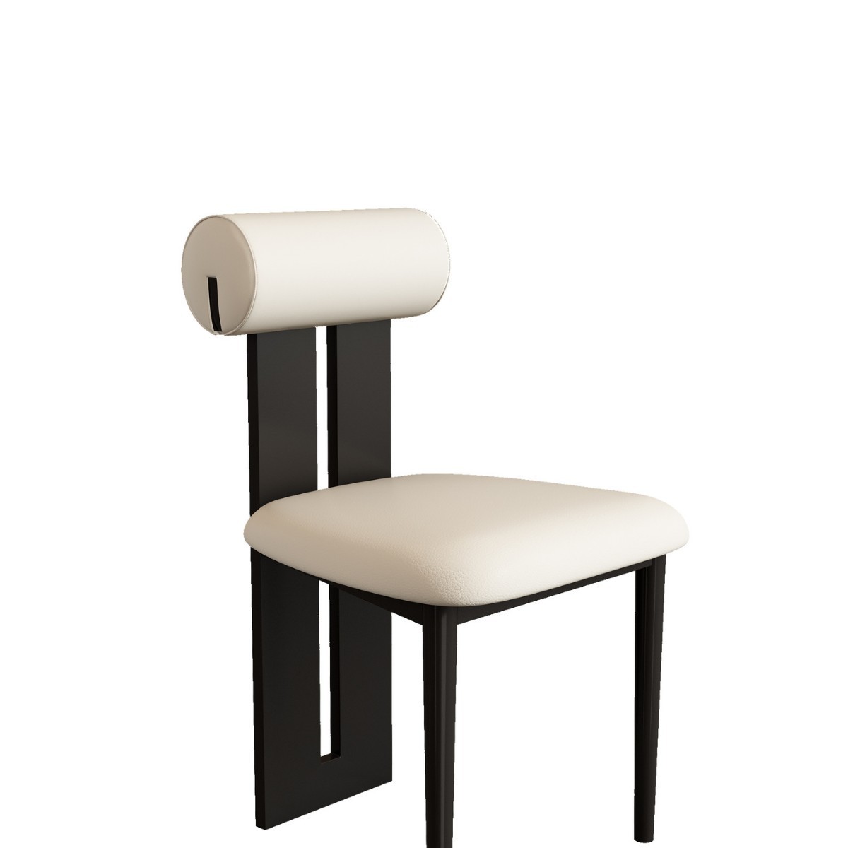 Black and white microfiber leather