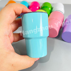 <span class=keywords><strong>Blanco</strong></span> Sublimación en <span class=keywords><strong>blanco</strong></span> Color Mini Cute Small bar 2oz Vasos aislados de acero inoxidable Vaso de chupito para regalos personalizados - Product Image 6