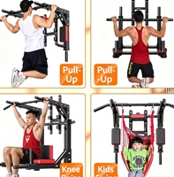 Barre de traction murale pliable robuste, réglable multi-positions, gain de place, sans perçage, pour entraînement à domicile