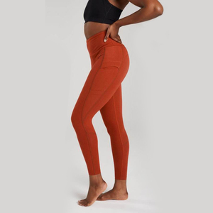 Pantalones de Yoga de cintura alta para mujer, mallas elásticas de gimnasio con bolsillo lateral para teléfono - Product Image 4