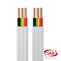 0.75mm 1mm 1.5mm 2.5mm 4mm 6mm conducteur en cuivre électrique 4 conducteurs plat câble et fil flexibles