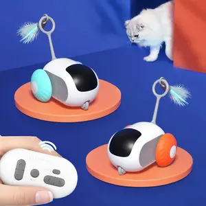 智能猫玩具车遥控跑步猫玩具模拟互动猫狩猎玩具室内游戏