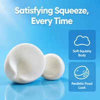 Boule de fromage blanche réaliste, jouet souple en silicone TPR, forme alimentaire, décoration de cuisine/bureau, vente en gros de jouets squishy