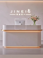 Bureau d'accueil moderne et simple en bois pour école, centre commercial, hôtel, maison, bar, bureau, immeuble - Mobilier commercial personnalisable et écologique