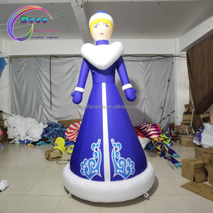 Decorazione evento gonfiabile cartone animato Charater regina Bule vestito donne gonfiabili - Product Image 3