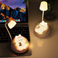 Mignon Kawaii Chat Veilleuse Enfants USB Rechargeable Portable LED Lampe Moderne Silicone Dormir Kitty Animal ABS Table Veilleuse