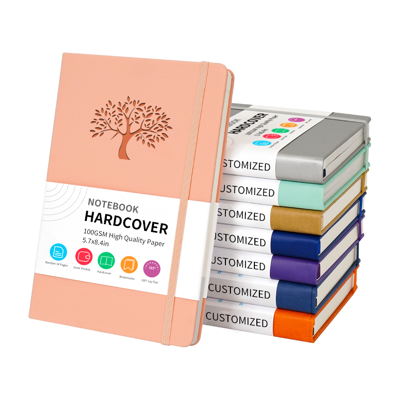 Promotional Linen Customized Journal Notebook Wholesale Bulk Personalized Binding Elastic Strap Book With Logo