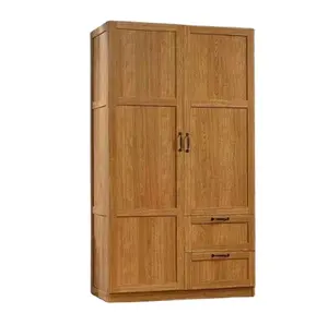 Armoire en bois naturel durable Armoire de rangement classique de haute qualité Meubles de chambre à coucher personnalisés