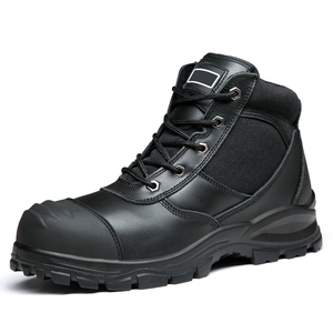 Botas de Seguridad con Puntera de Acero Estándar SBP, de Cuero Corregido Negro de Primera Capa - Product Image 3