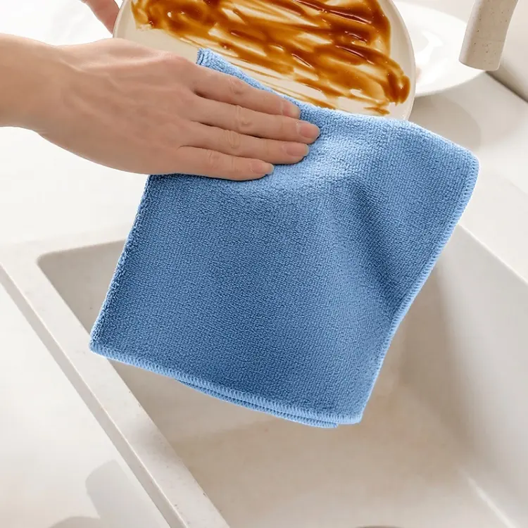 Asciugamano in microfibra da 40x40cm da 300gsm 80% in poliestere 20% poliammide per pulire panno in microfibra per auto asciugamani da cucina