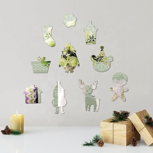 Espejo autoadhesivo de árbol de copos de nieve, pegatina acrílica decorativa para el hogar, de Papá Noel, Navidad, novedad de fábrica - Product Image 3