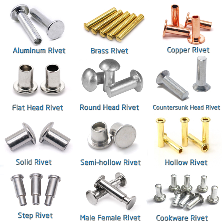 Custom cheap steel rivets manufacturer, miniature semi-tubular metal ...