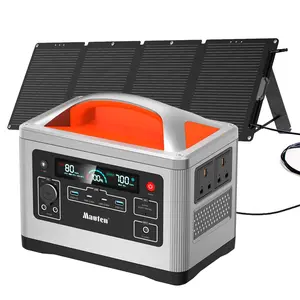 Campers Rvs 12 24 Volts Solar Generator 700W 537Wh With AC USB PD Outlet For Outdoor Home And Car Charging