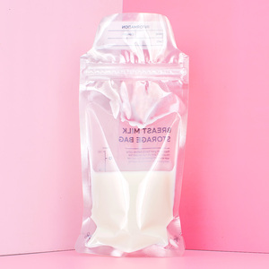 High Quality Transparent Baby Sterilized Barrier <strong>Pouch</strong> Self-standing Freezing Breast <strong>Milk</strong> Storage Bag - Product Image 3
