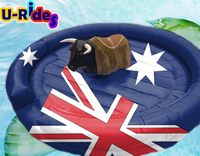 Drapeau australien Tapis Gonflable Taureau Rodéo Machine Pour Le Plaisir