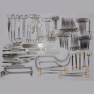Kit d'instruments chirurgicaux complet de laparotomie manuelle en acier inoxydable de haute qualité, 108 pièces, certifié CE Classe I TARIQ MFG CO - Product Image 1
