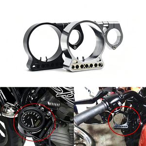 Soporte de montaje para medidor de velocidad CNC para motocicleta Harley Sportster XL, color negro cromado. - Product Image 2