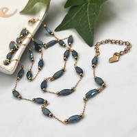 Chaîne de ventre réglable en acier inoxydable poli avec perles de verre bleues, bijou de corps doré irrégulier pour l'été, la plage et le quotidien