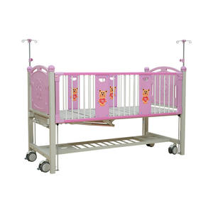 ISO certificato rosa metallo acciaio per bambini letto di cura del paziente con 3 anni di garanzia materiale ABS per ospedali - Product Image 1