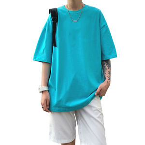 Vêtements pour femmes grande taille en gros de Chine, t-shirt court uni à manches courtes, <span class=keywords><strong>blanc</strong></span>, col rond, hauts pour femmes - Product Image 1