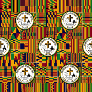 Tissu imprimé wax africain pour l'église, fabricant de textiles Kente sur mesure, fournisseur de tissus pour uniformes de chorale - Product Image 1