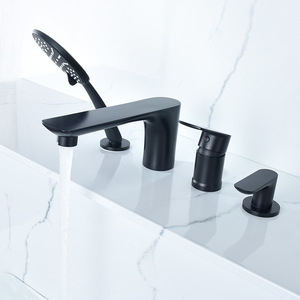 Robinet de douche pour <span class=keywords><strong>baignoire</strong></span> Lusa, moderne, en laiton poli chromé, thermostatique, avec jet de pluie doux, chaud/froid, avec <span class=keywords><strong>barre</strong></span> coulissante - Product Image 1