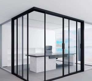 Porte coulissante en aluminium Slimline de conception moderne Verre en aluminium low-e pour les villas Surface finie <span class=keywords><strong>Prix</strong></span> - Product Image 1