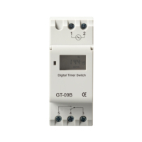 Sakelar Timer Digital LCD Elektrik 24 Jam, Kontrol Otomatis Mingguan, Arus Maks 16A, Tegangan Maks 230V