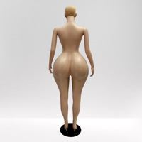 Modèle féminin grandeur nature en plastique couleur chair, style européen-américain, avec poitrine et fesses généreuses, modèle africain BBL adulte
