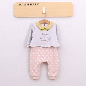 100% cotton jacquard print undershirt long sleeve knitted baby monkey romper for girls - Product Image 6
